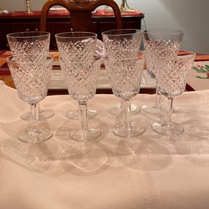 8 Waterford Alana wine glasses